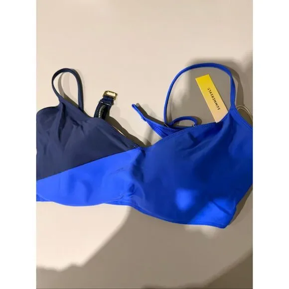 Summersalt The Marina Bikini Top Deep Sea & Hydrangea 12 - Picture 5 of 6